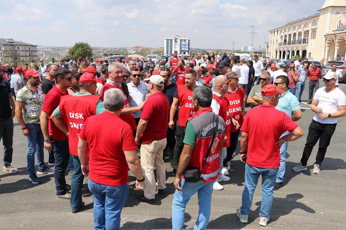 Tekirdağ'da belediye işçilerinden 'ek zam' eylemi