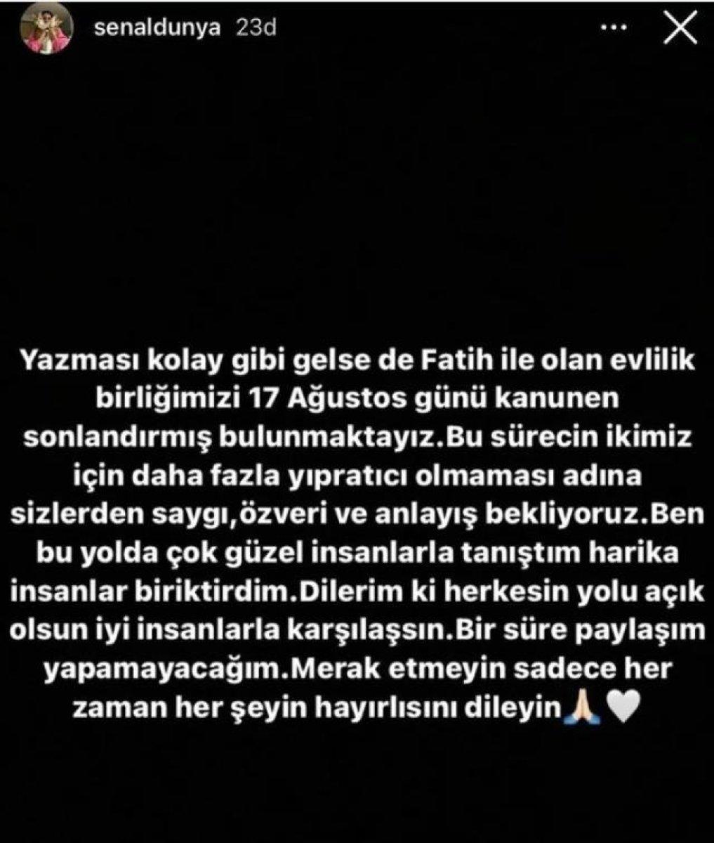 Fatih Yasin, boşandı