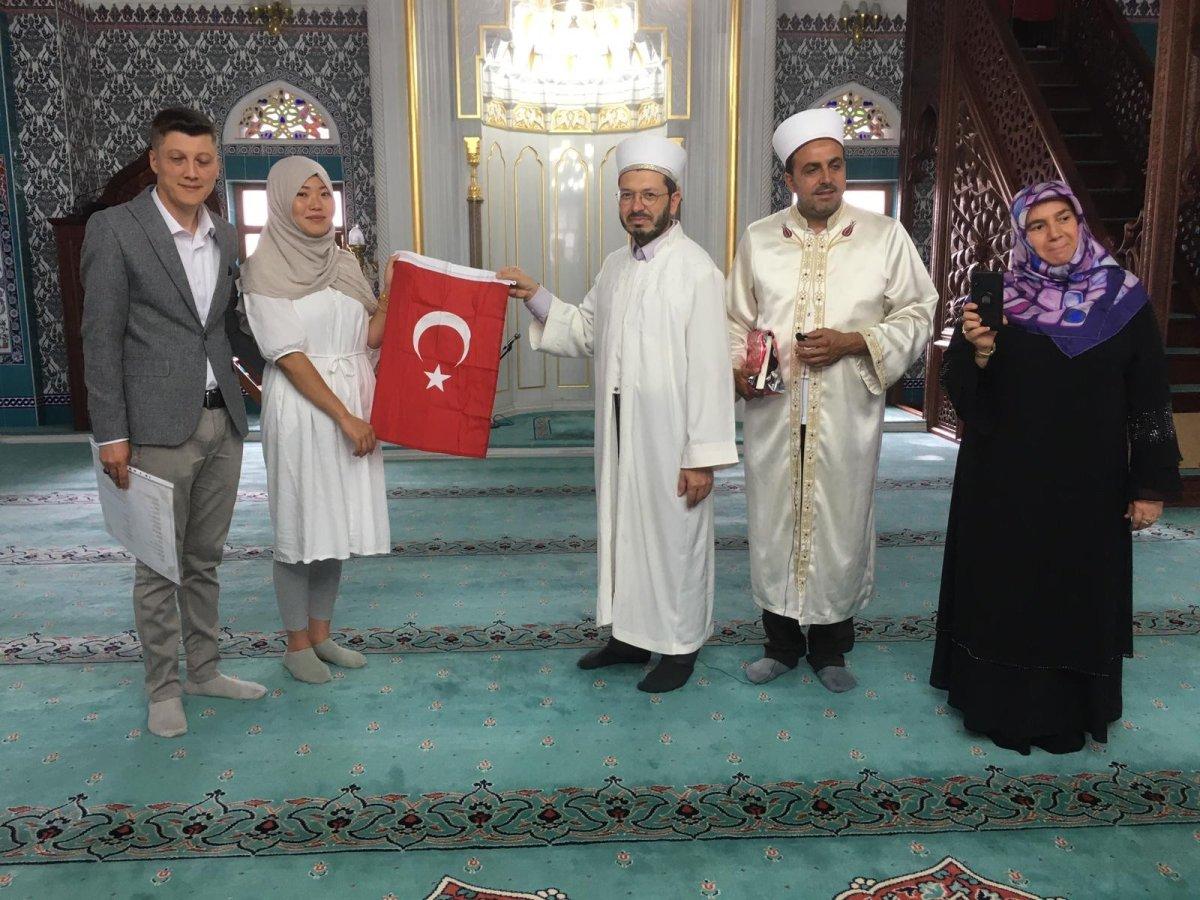 Kütahya'da Japon kadın Müslüman oldu