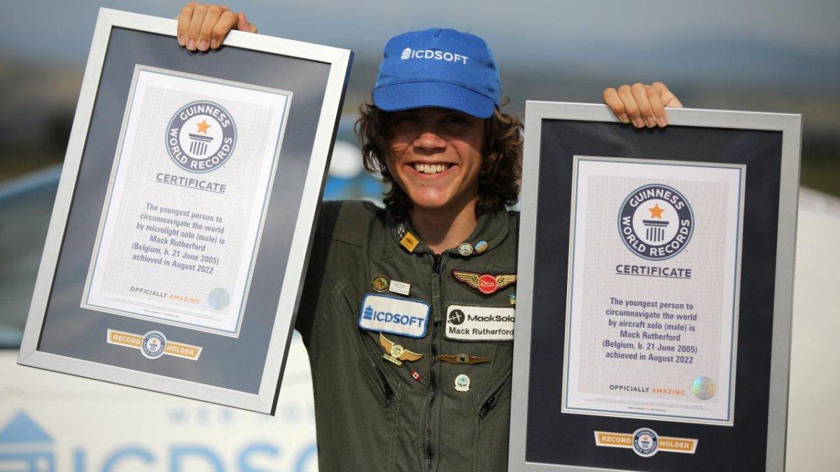 17 yaşındaki pilot Mack Rutherford, tek başına dünyanın çevresini turladı