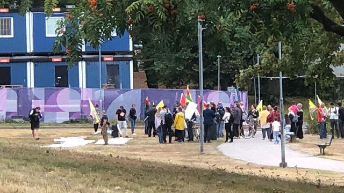 Finlandiya'da PKK'lılar yine gösteri düzenledi