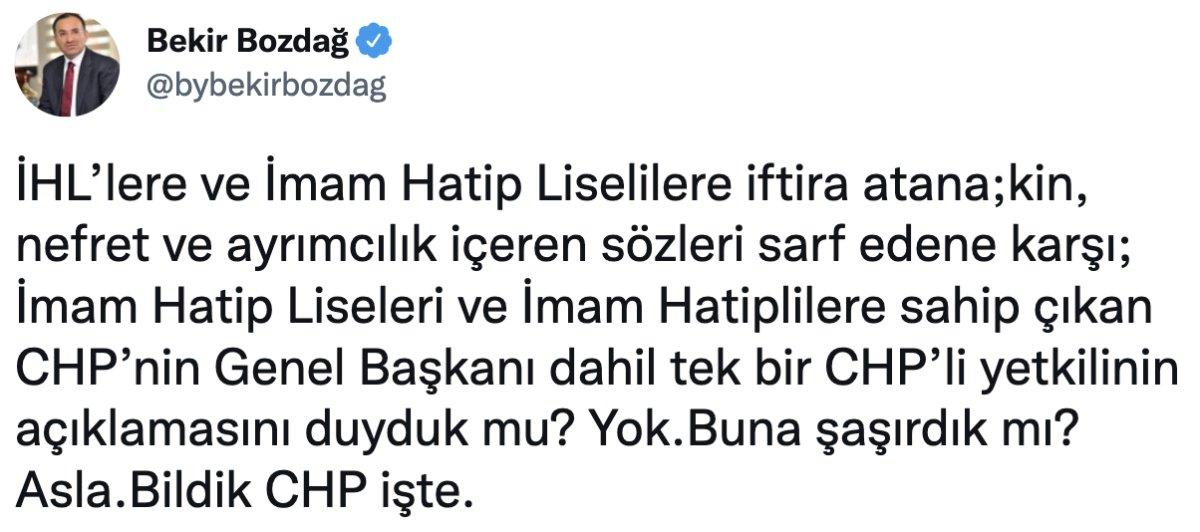 Bakan Bozdağ: CHP, İHL'liler ile böyle mi helalleşecek
