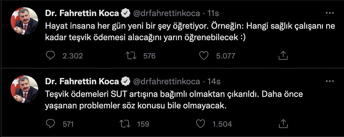 Sağlık çalışanlarının beklediği teşvik ödemeleri bugün açıklanacak