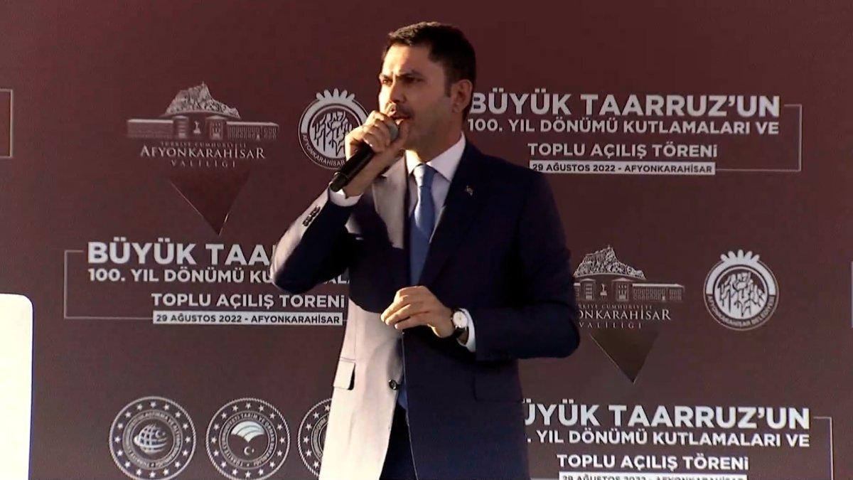 Murat Kurum Afyonkarahisar’da toplu açılış törenine katıldı