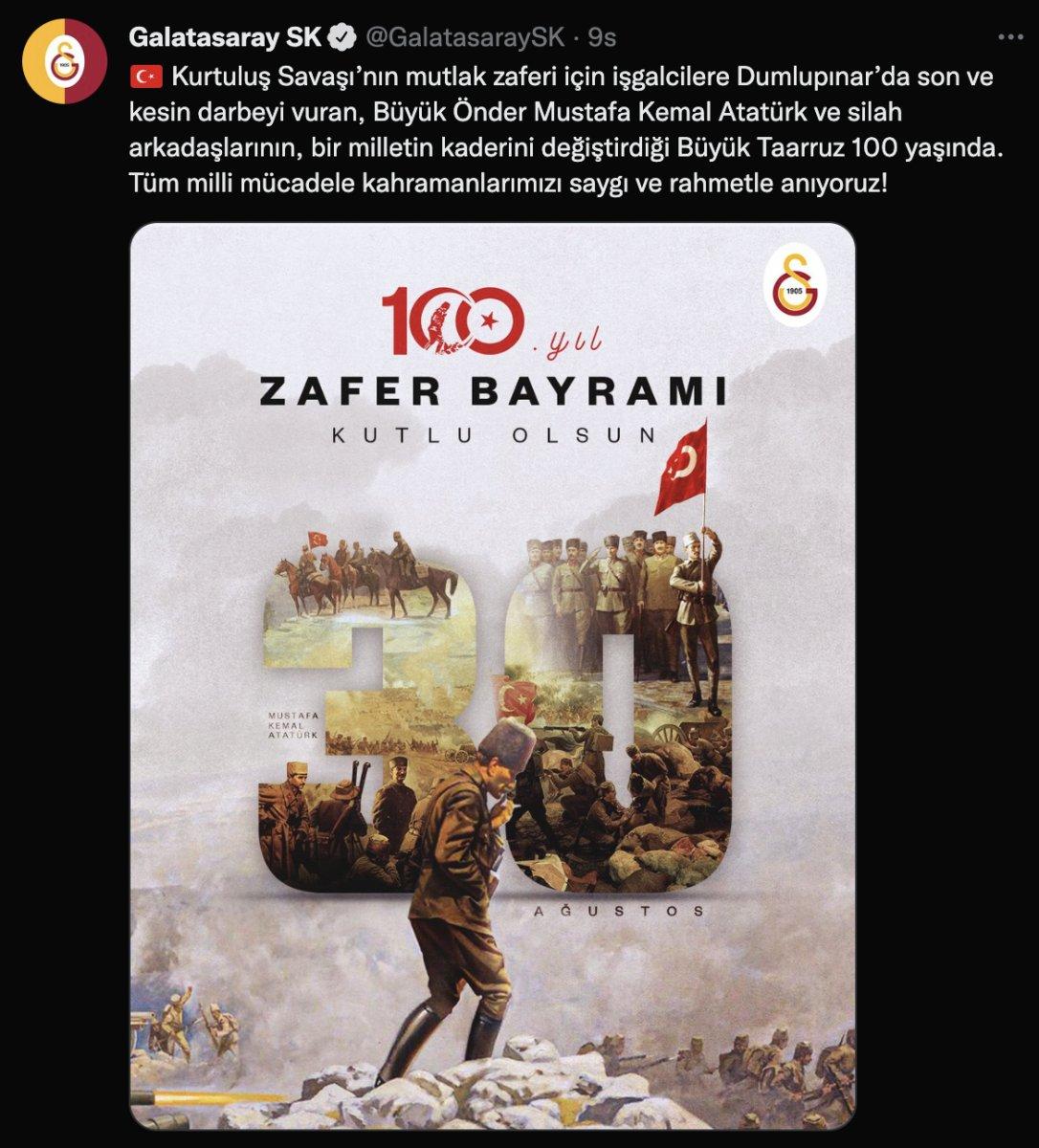 4 büyüklerden 30 Ağustos mesajları