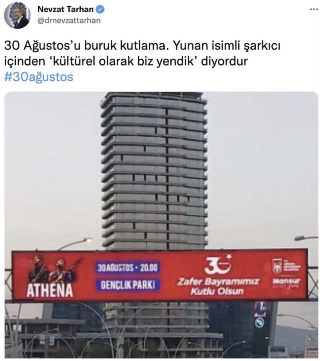 Nevzat Tarhan'ın Athena paylaşımı