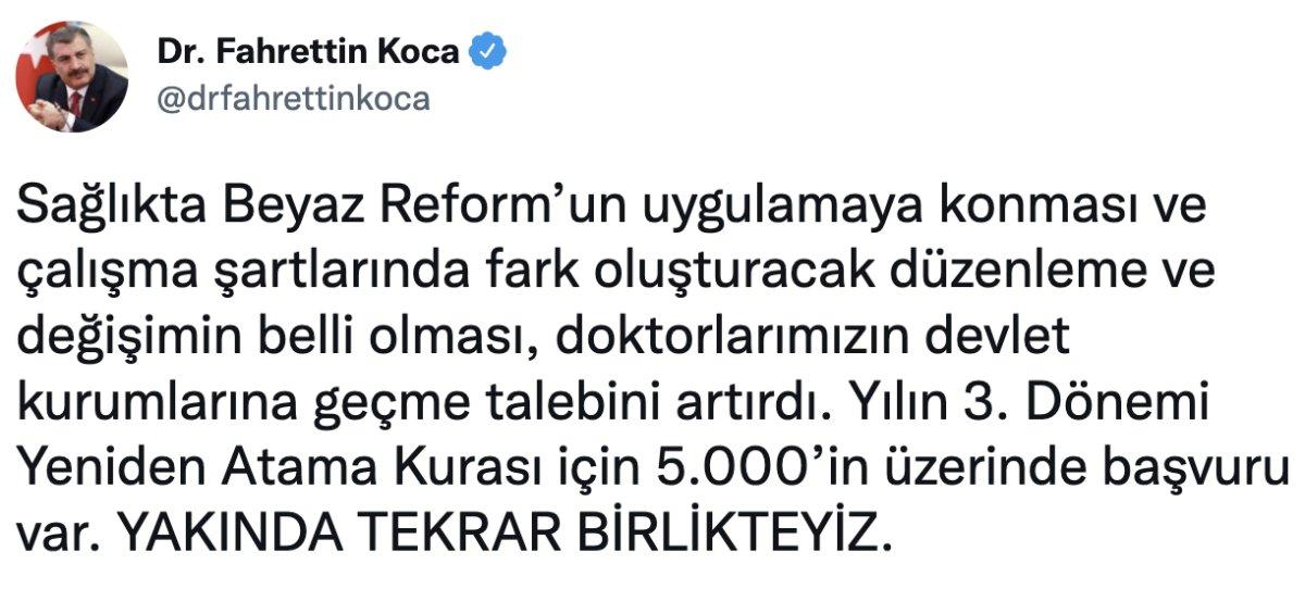 Bakan Koca'dan atamalar hakkında açıklama