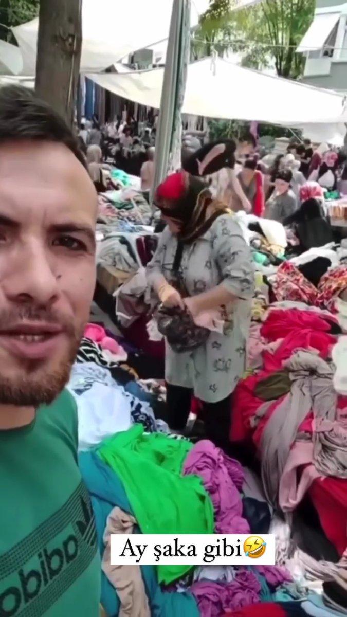 Pazarcı hırsızlığı kayda aldı