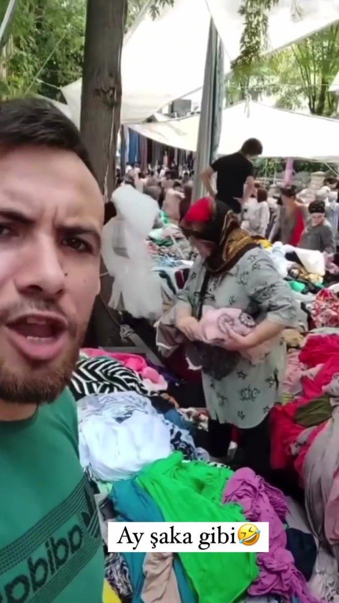 Pazarcı hırsızlığı kayda aldı