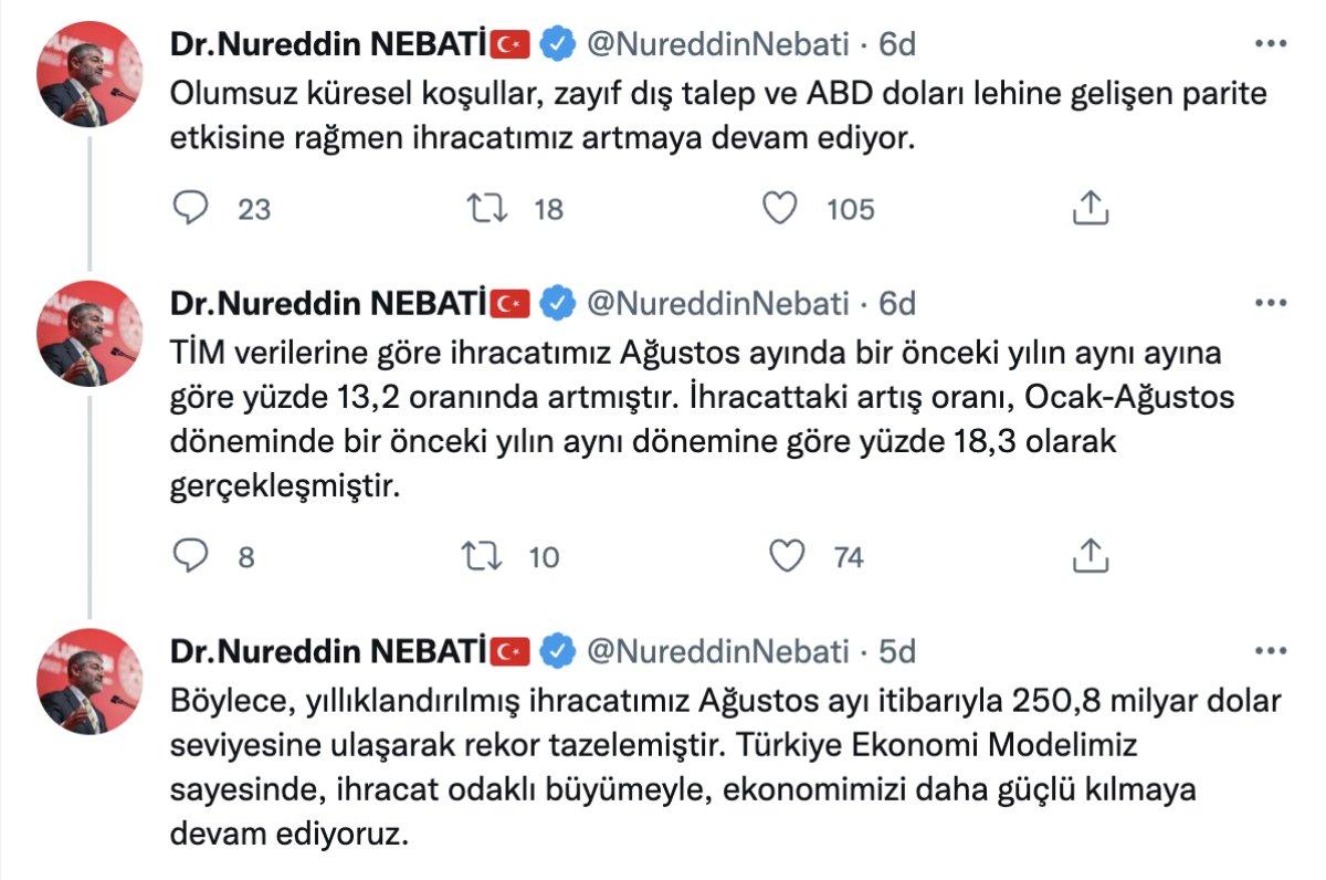 Nureddin Nebati: Tüm olumsuzluklara rağmen ihracatımız artmaya devam ediyor