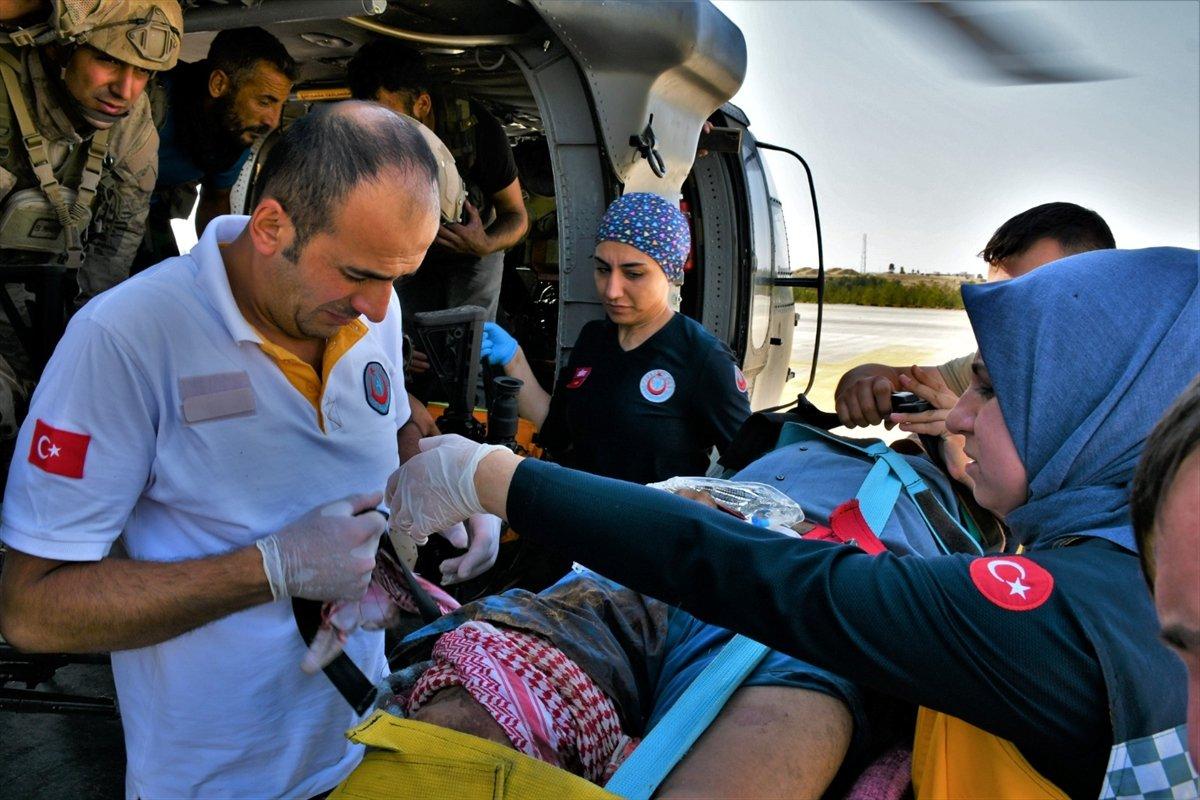 Siirt'te domuzun saldırdığı çoban, helikopterle kurtarıldı