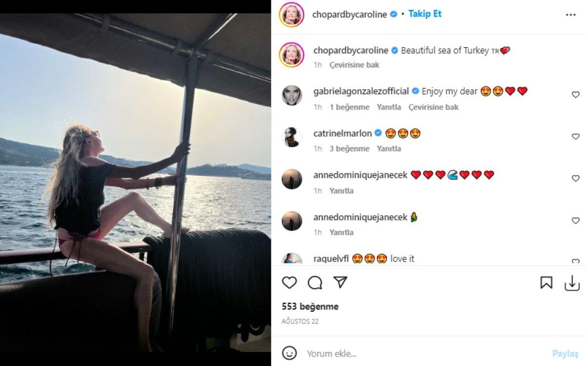 Caroline Scheufele Bodrum'da 70 bin dolar hesap ödedi