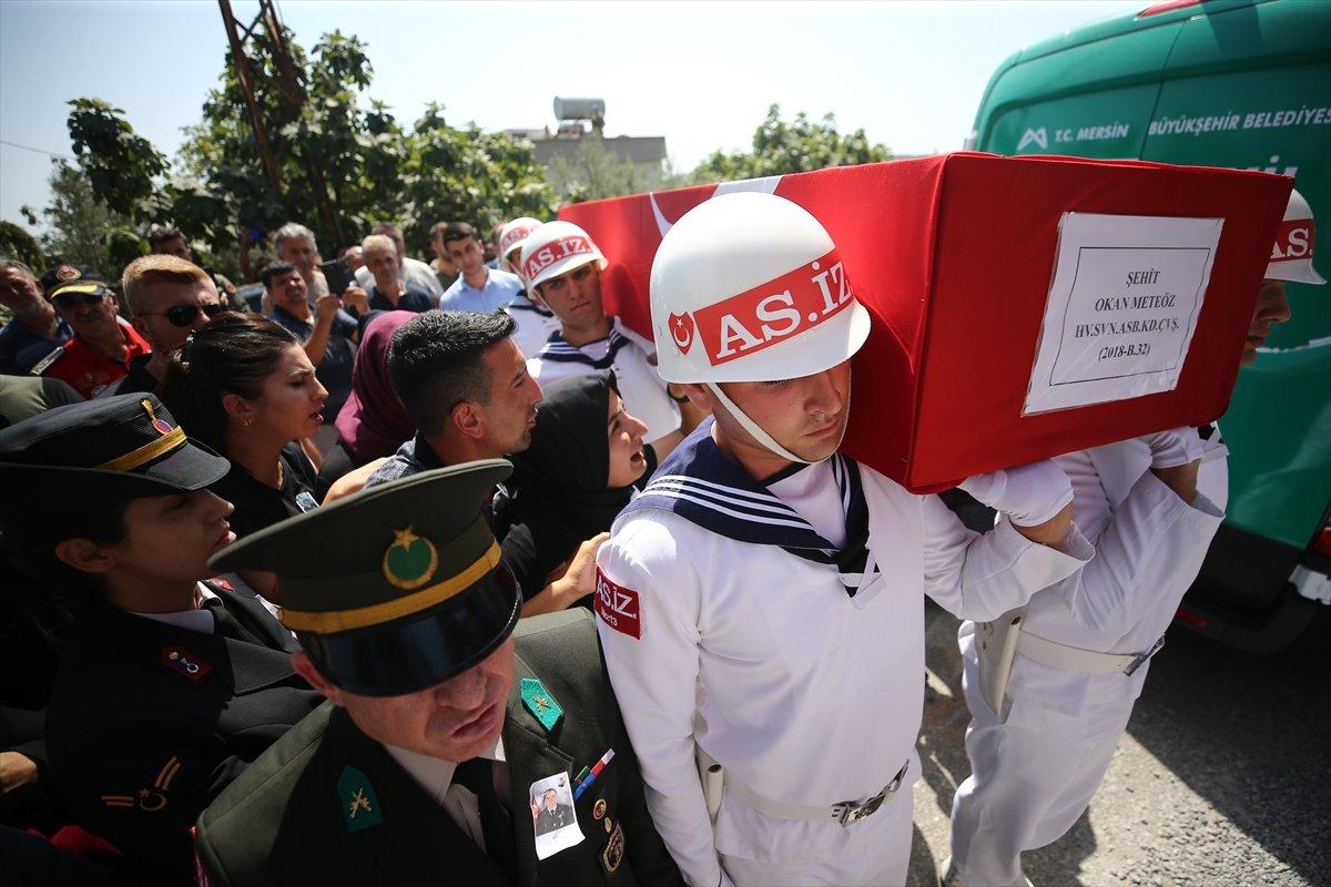 Mersinli şehit toprağa verildi