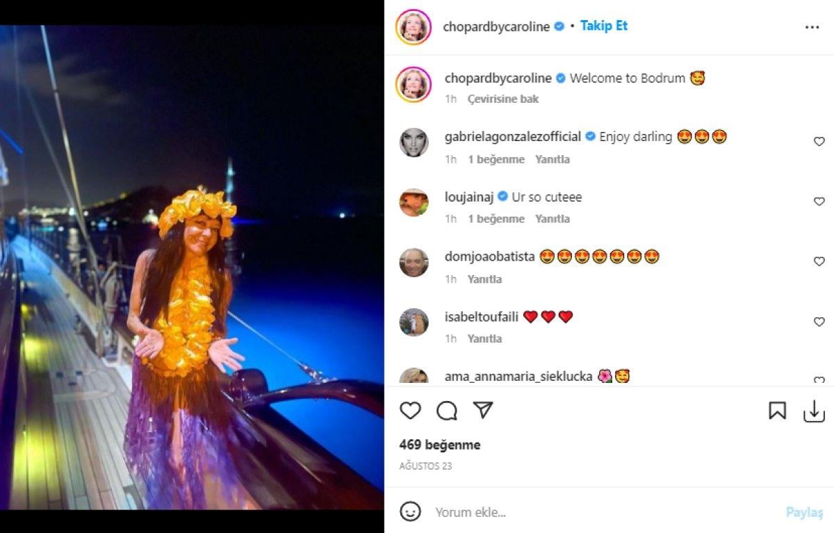 Caroline Scheufele Bodrum'da 70 bin dolar hesap ödedi