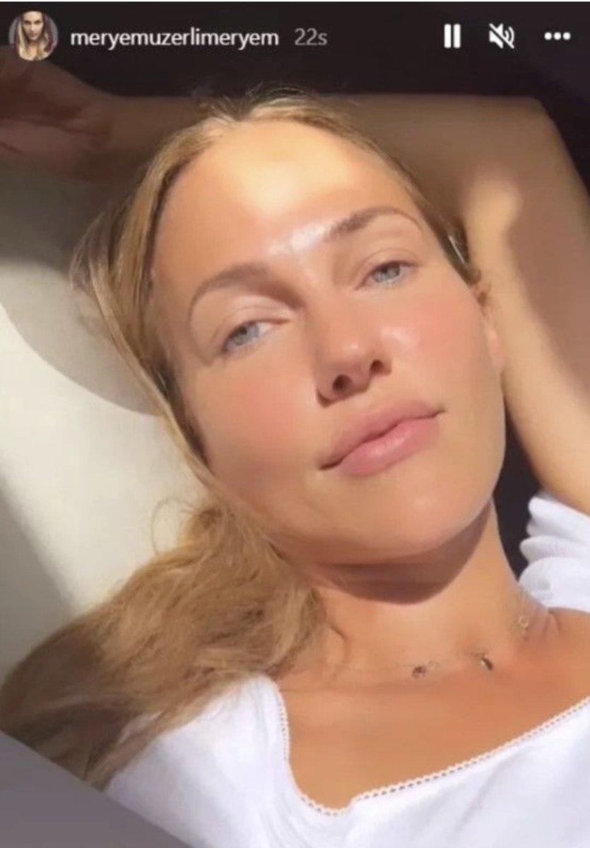 Meryem Uzerli makyajsız haliyle sevenlerini büyüledi