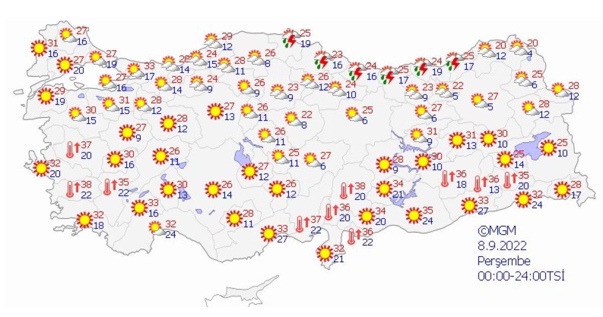 Meteoroloji'den Orta Karadeniz'e gök gürültülü sağanak uyarısı