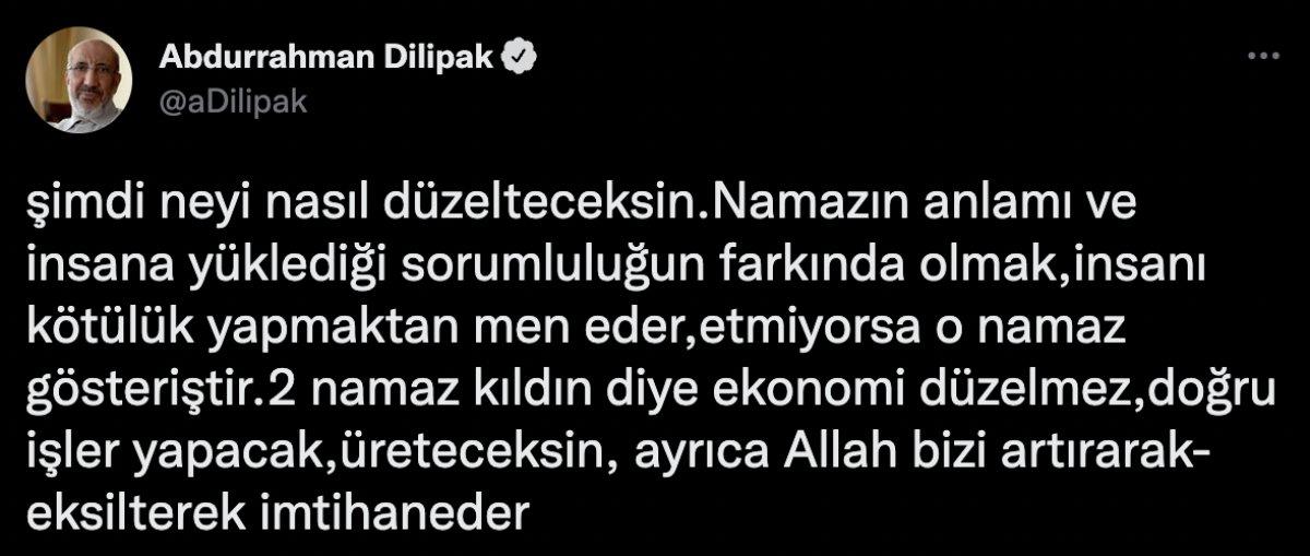 Abdurrahman Dilipak: İki namaz kıldın diye ekonomi düzelmez