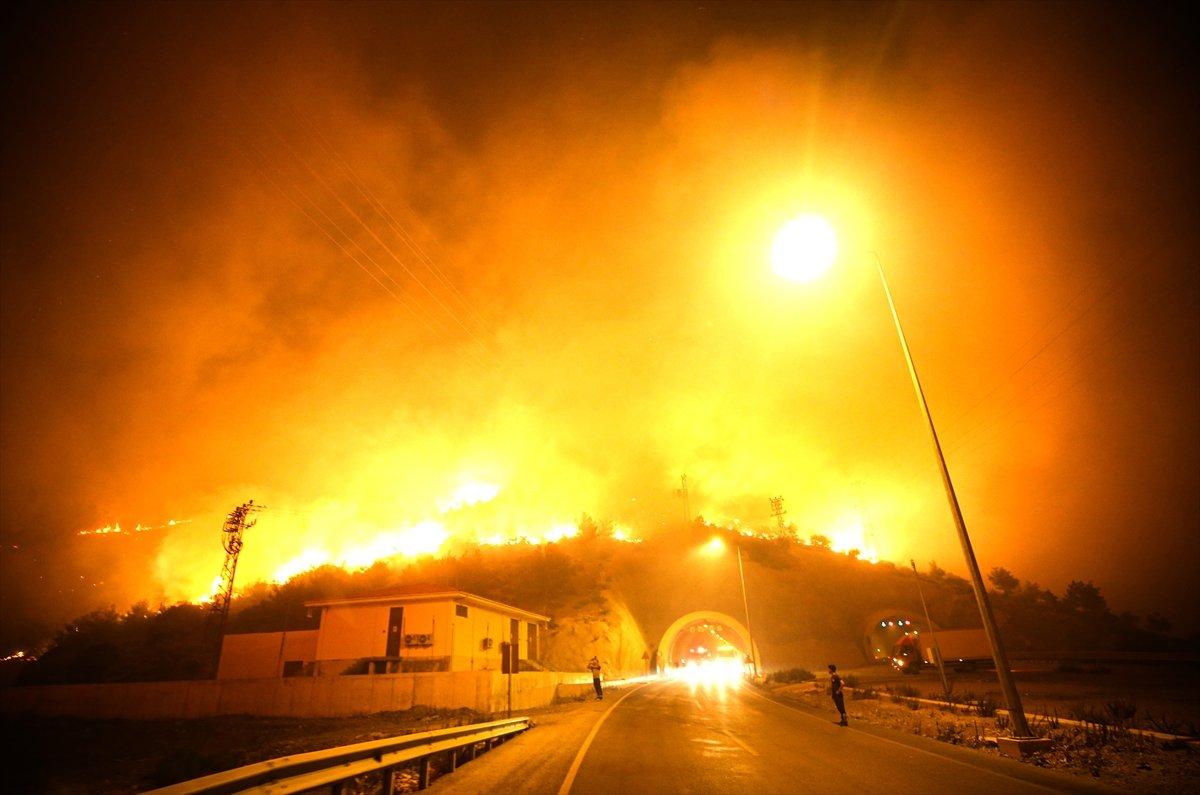 Mersin'de orman yangını: 110 ev tahliye edildi