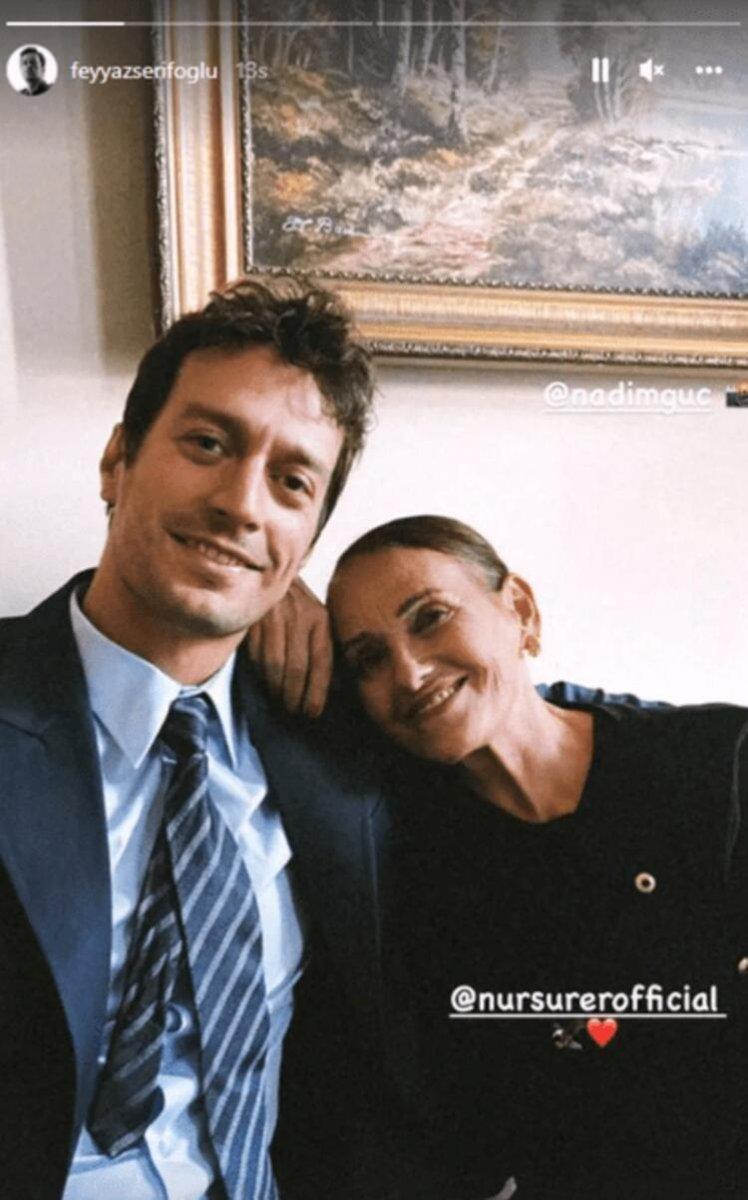 Nur Sürer ile Feyyaz Şerifoğlu'ndan set paylaşımı