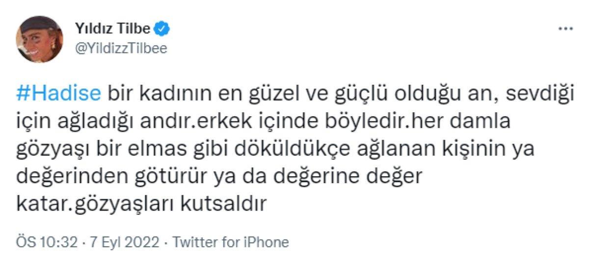 Yıldız Tilbe'den Hadise paylaşımı