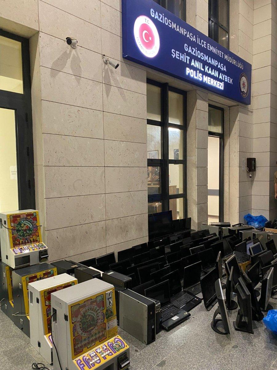 Gaziosmanpaşa’da sanal kumar oynanan adrese baskın düzenlendi