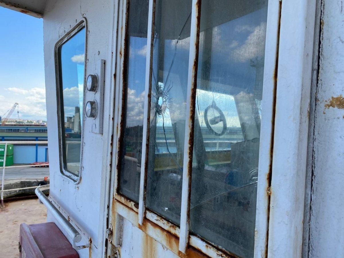 Yunan unsurlarının ateş açtığı ’Anatolian’ gemisinde saldırının izleri gözler önüne serildi