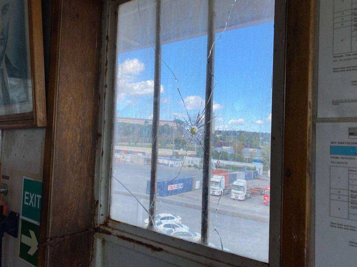 Yunan unsurlarının ateş açtığı ’Anatolian’ gemisinde saldırının izleri gözler önüne serildi