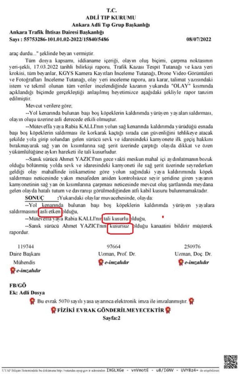 Isparta’da Rabia'nın öldüğü kazanın raporu: Köpek saldırısı 'asli etken' sayıldı