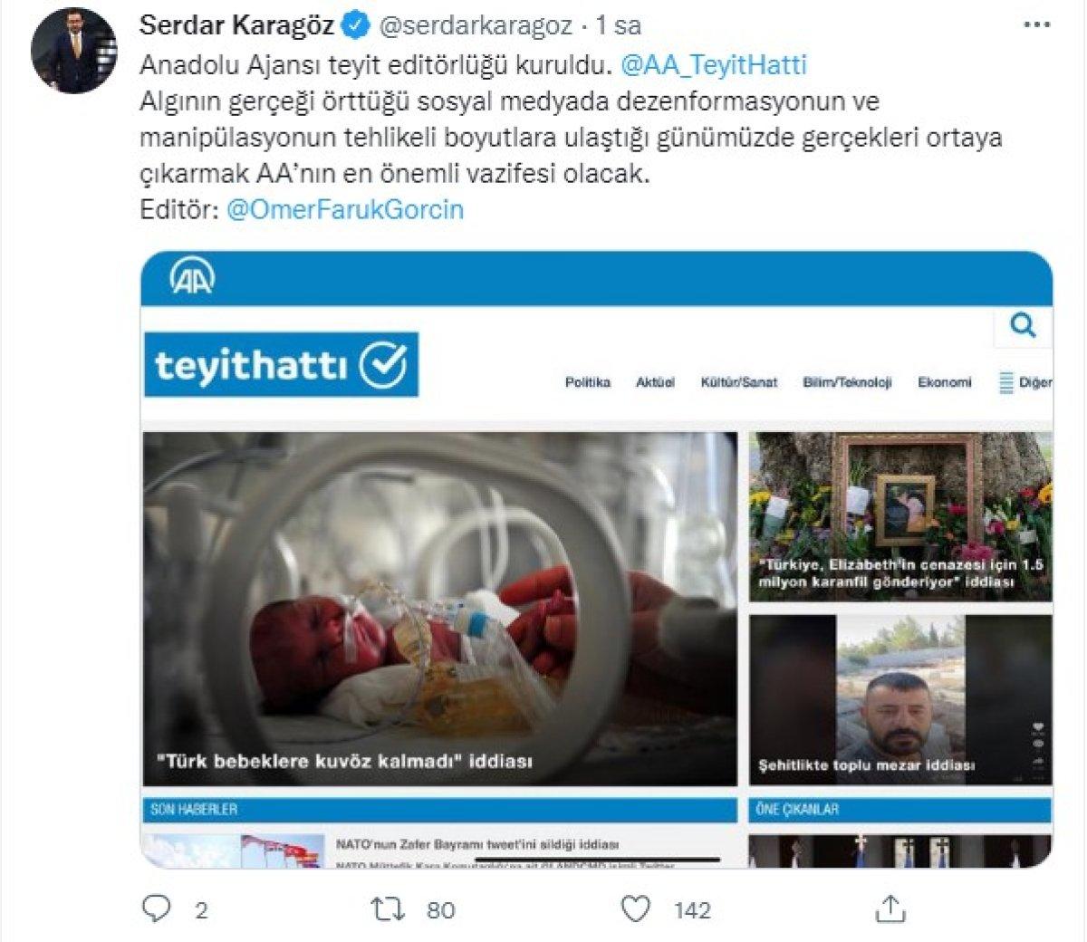 Anadolu Ajansı, teyit editörlüğü kuruldu