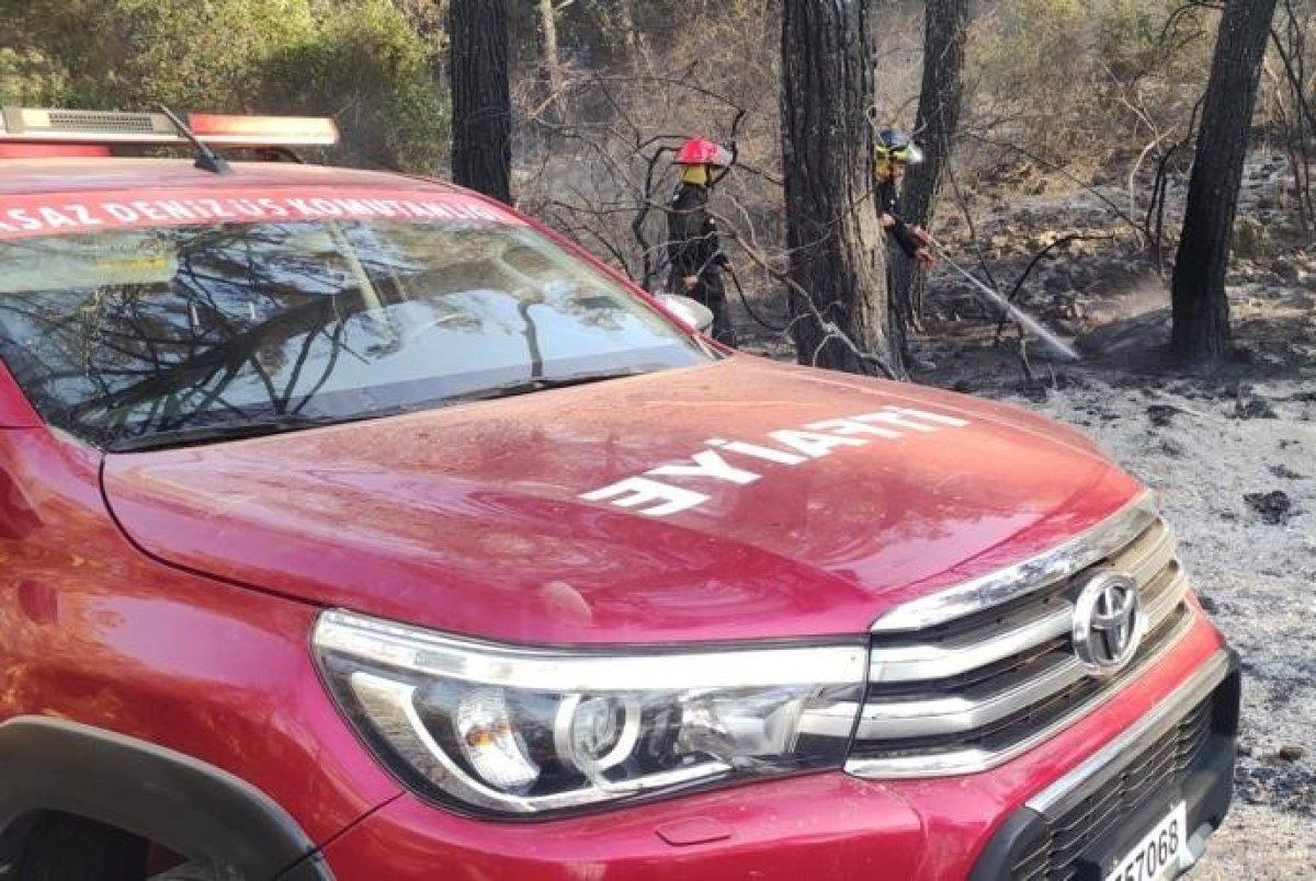 Muğla'da yangın: Polis ve asker mücadele etti
