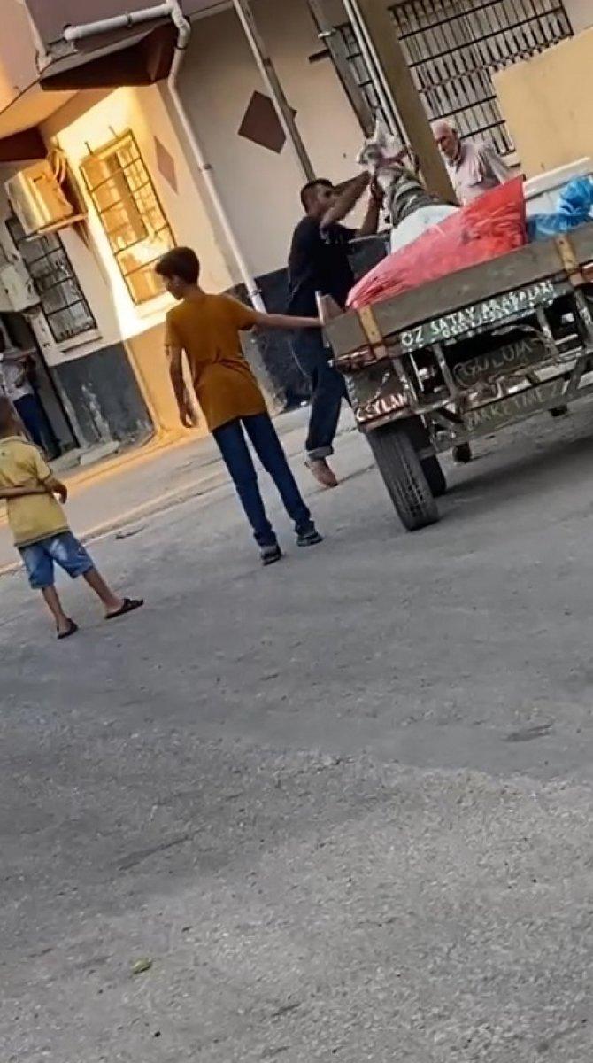 Adana’da atı yumruklayan seyyar satıcı yakalandı