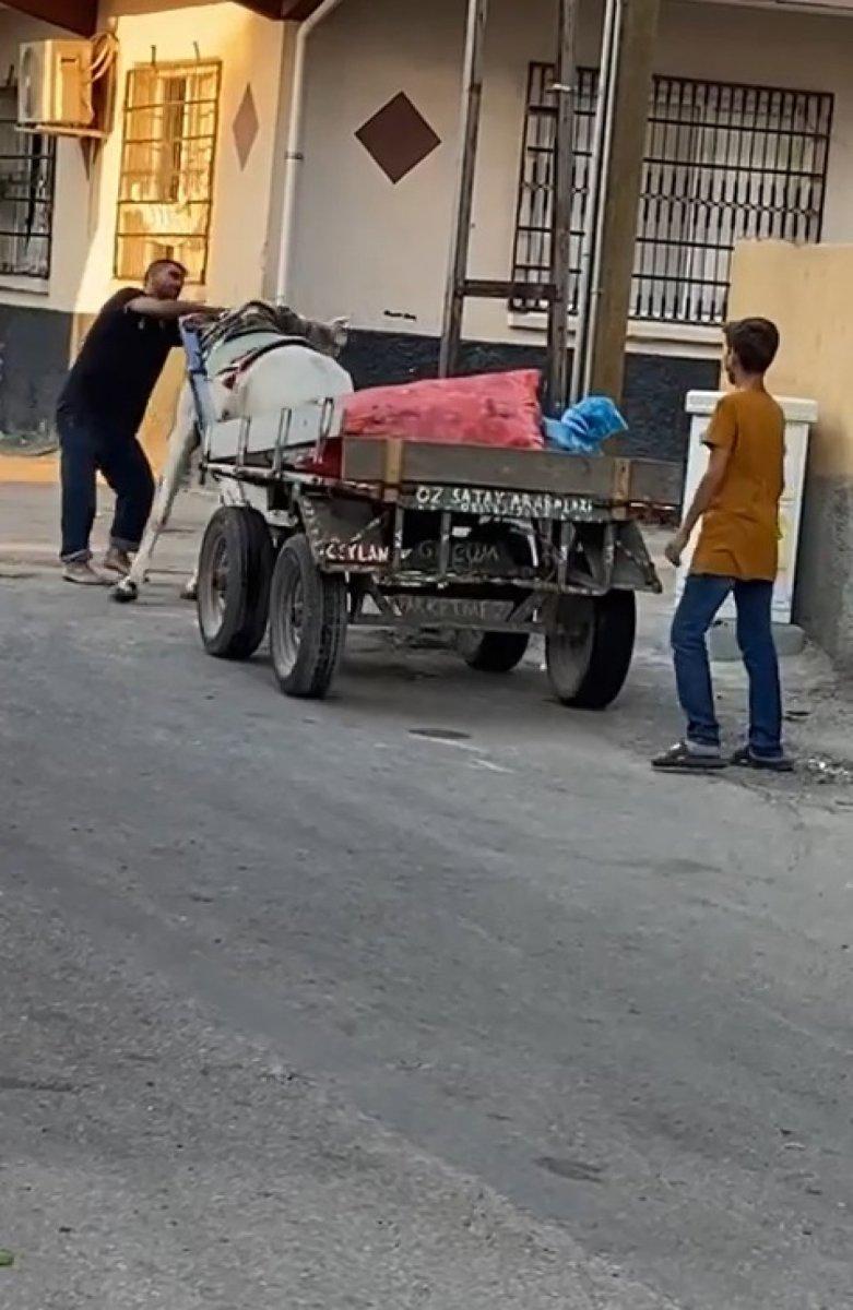 Adana’da atı yumruklayan seyyar satıcı yakalandı