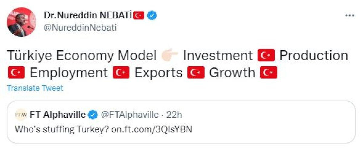 Nureddin Nebati'den, Türkiye'ye gizemli sermaye akışı iddialarına yanıt