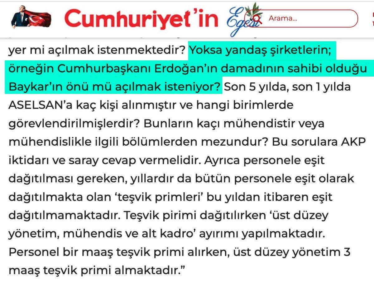 Selçuk Bayraktar ve Haluk Bayraktar’dan CHP’ye ‘ASELSAN’ tepkisi