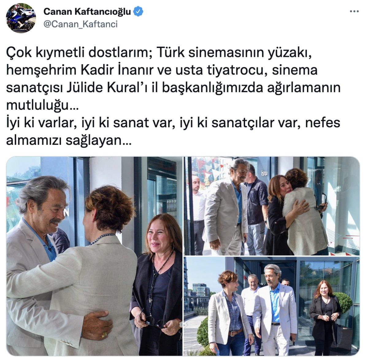 Kadir İnanır, CHP İstanbul İl Başkanlığı'nı ziyaret etti