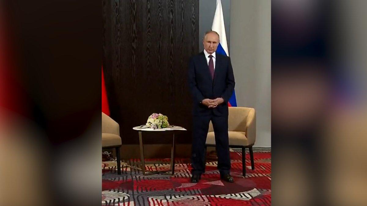 Vladimir Putin'in Cumhurbaşkanı Erdoğan'ı beklediği anlar