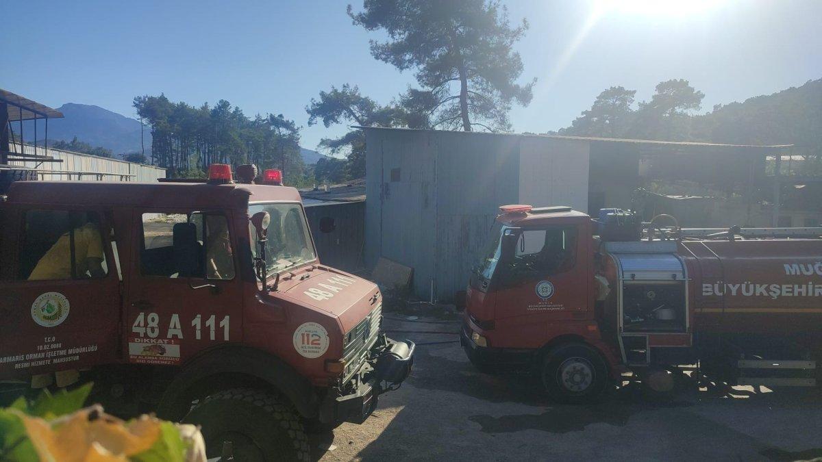 Marmaris'teki yangın ormana sıçramadan kontrol altına alındı