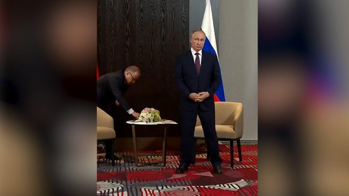 Vladimir Putin'in Cumhurbaşkanı Erdoğan'ı beklediği anlar
