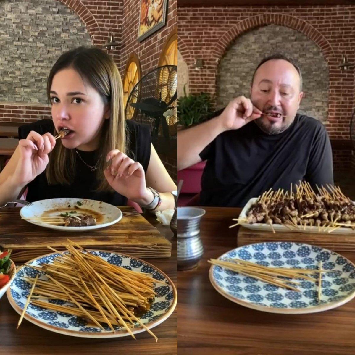 Denizli'de 43 dakikada 240 çöp şiş yedi, para ödülünün sahibi oldu