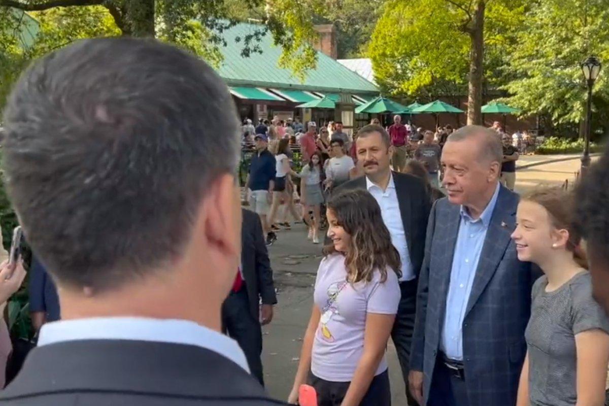 Cumhurbaşkanı Erdoğan New York'ta yürüyüş yaptı