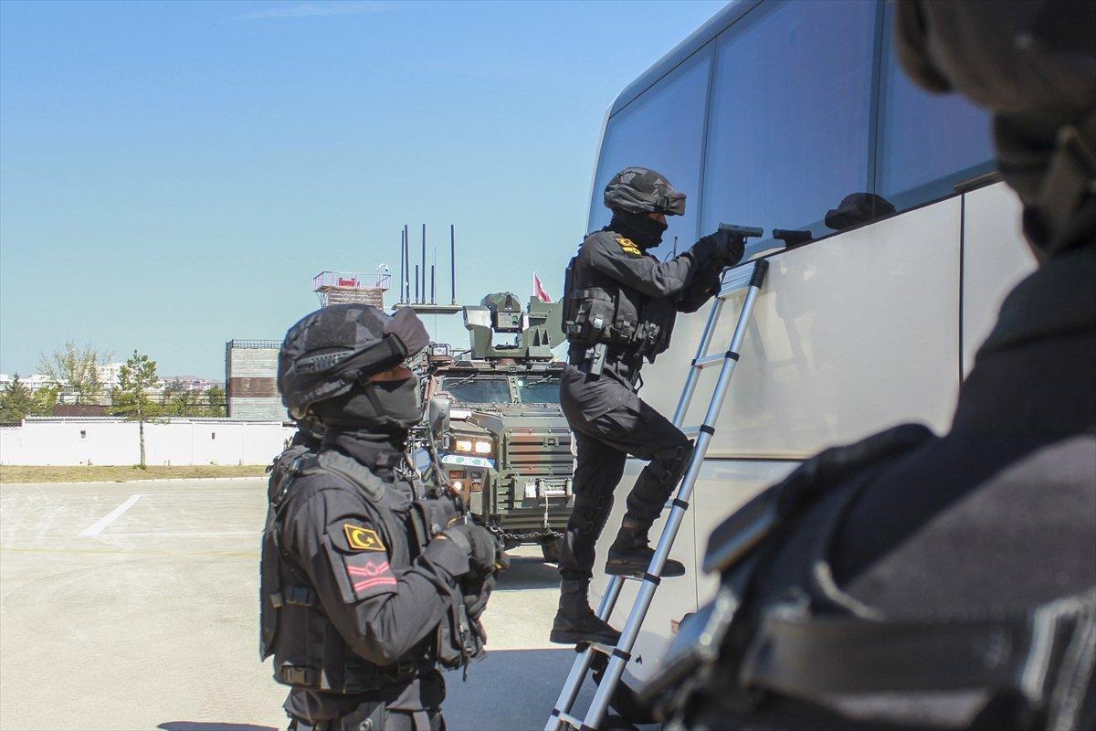 Jandarma köpeklerinin zorlu eğitimi