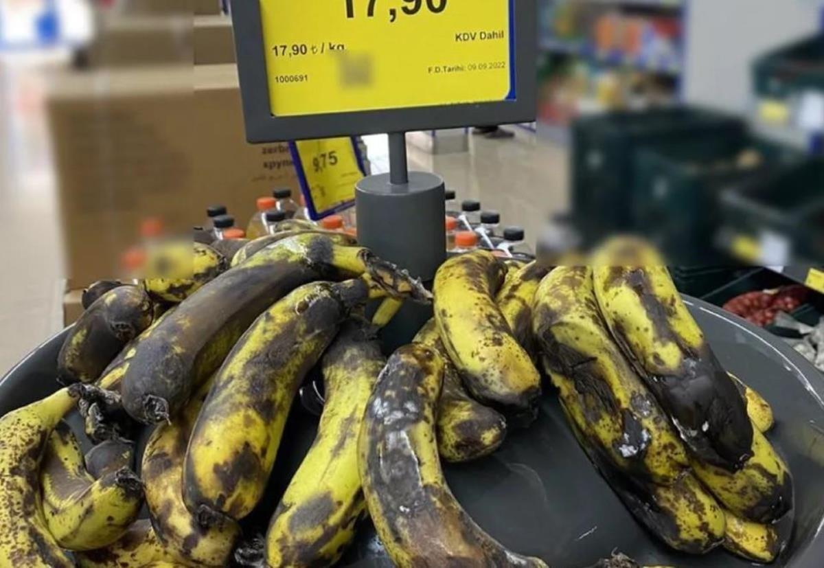 Çürük muzu 'yerli' etiketiyle sattılar