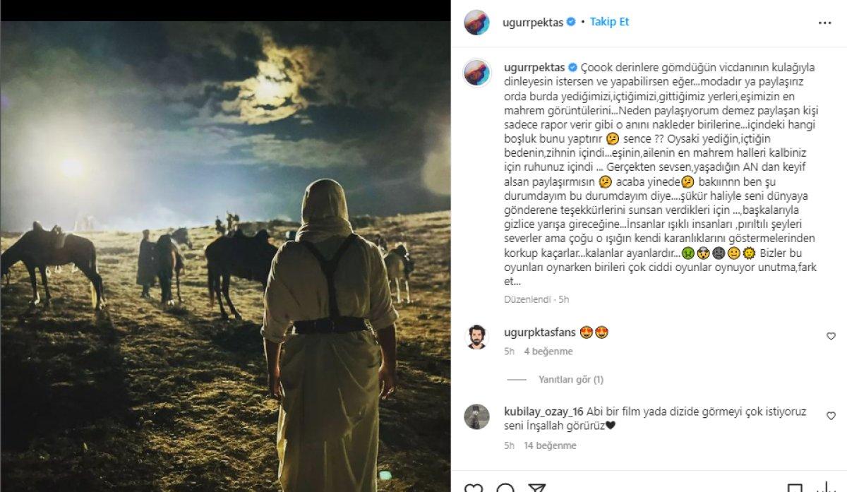 Uğur Pektaş'tan sitem dolu paylaşım