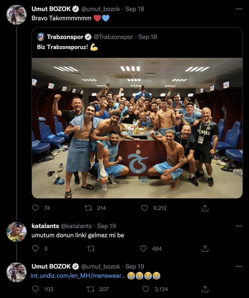 Umut Bozok taraftara iç çamaşırı linki gönderdi