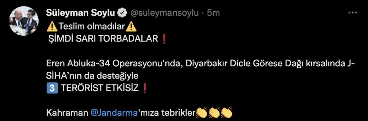 Diyarbakır'da 3 terörist, etkisiz hale getirildi