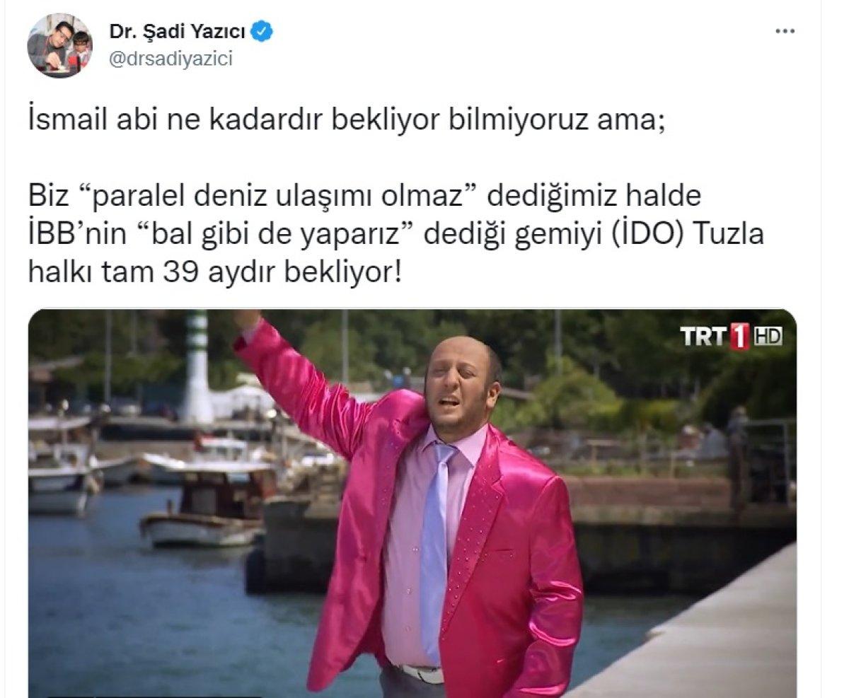 Şadi Yazıcı'dan Ekrem İmamoğlu'na deniz hattı tepkisi
