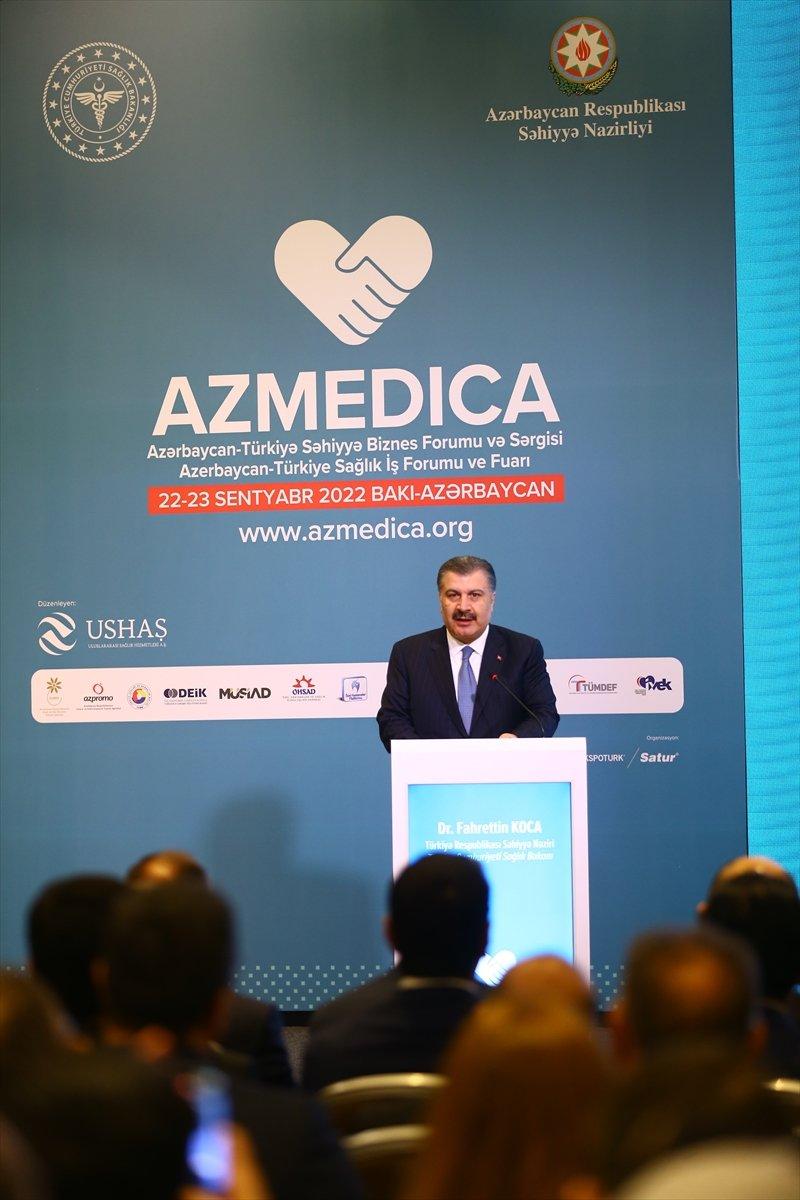 Fahrettin Koca, Azerbaycan Cumhurbaşkanı Aliyev ile görüştü