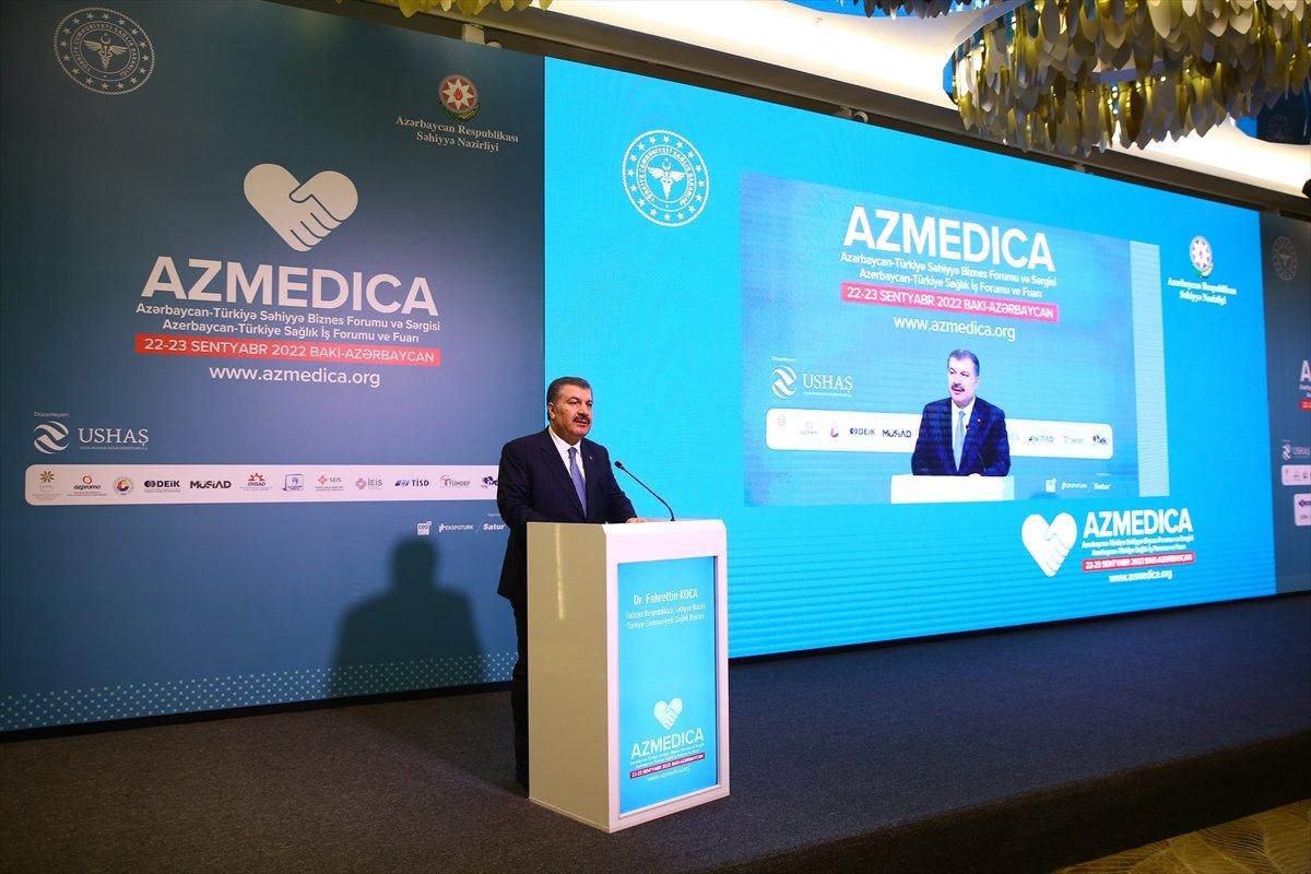 Fahrettin Koca, Azerbaycan Cumhurbaşkanı Aliyev ile görüştü