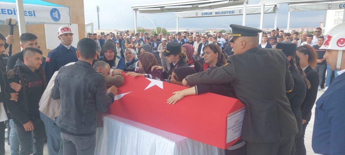 Şehit Muhammed Karaçam, Çorum'da son yolculuğuna uğurlandı