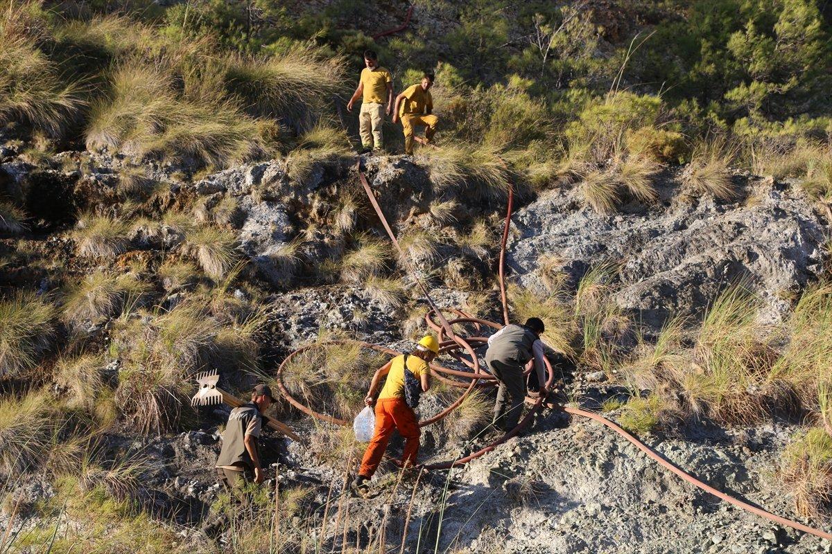 Marmaris'teki orman yangını, 19 saat sonra kontrol altında